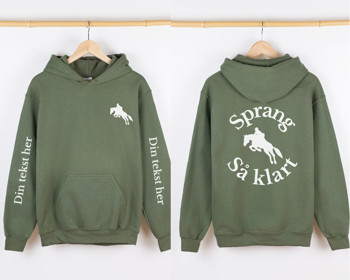 Sprang så klart | Personlig hettegenser hest | Unisex