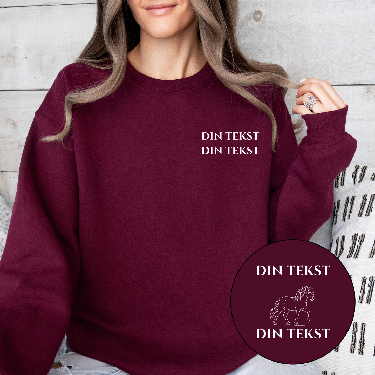 Personlig Genser | Nordlandshest/Lyngshest | Unisex