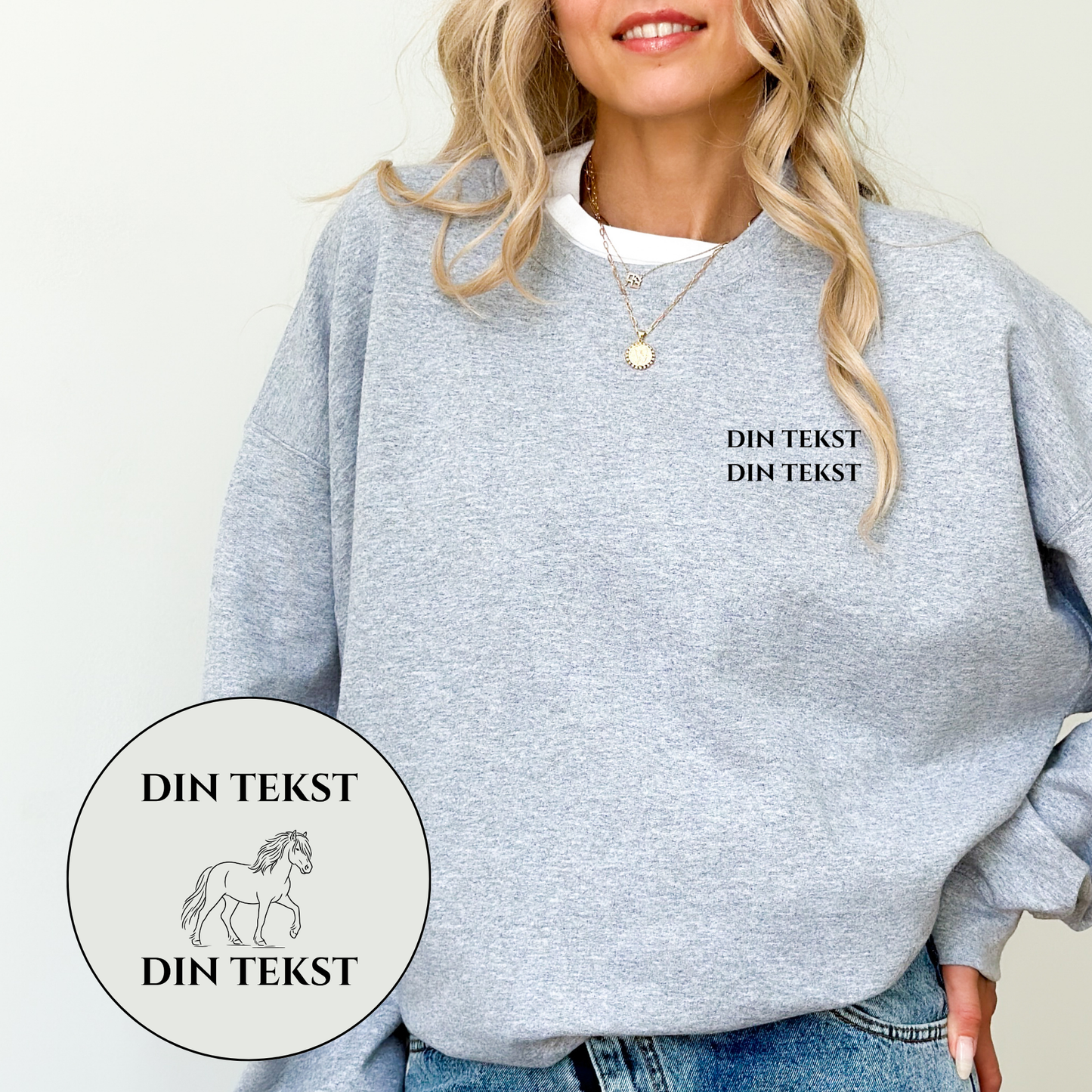 Personlig Genser | Nordlandshest/Lyngshest | Unisex