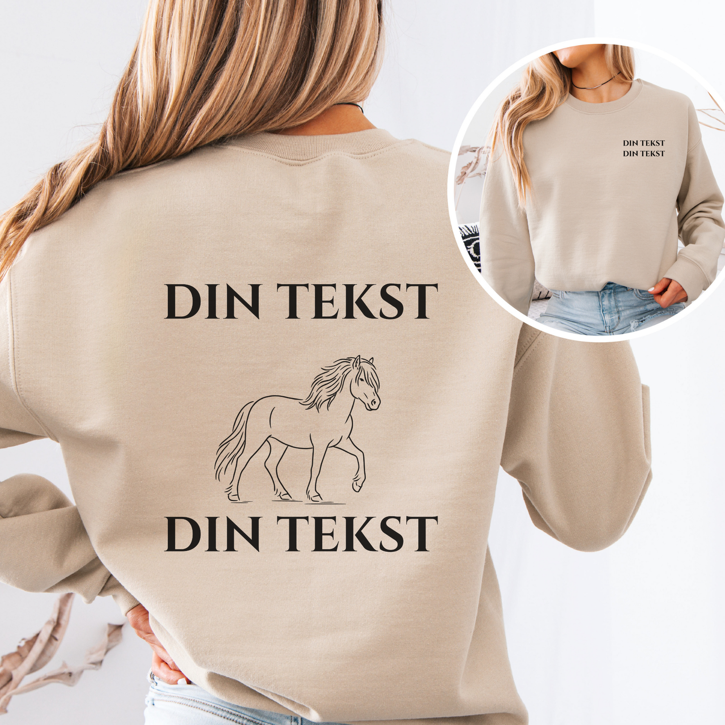 Personlig Genser | Nordlandshest/Lyngshest | Unisex