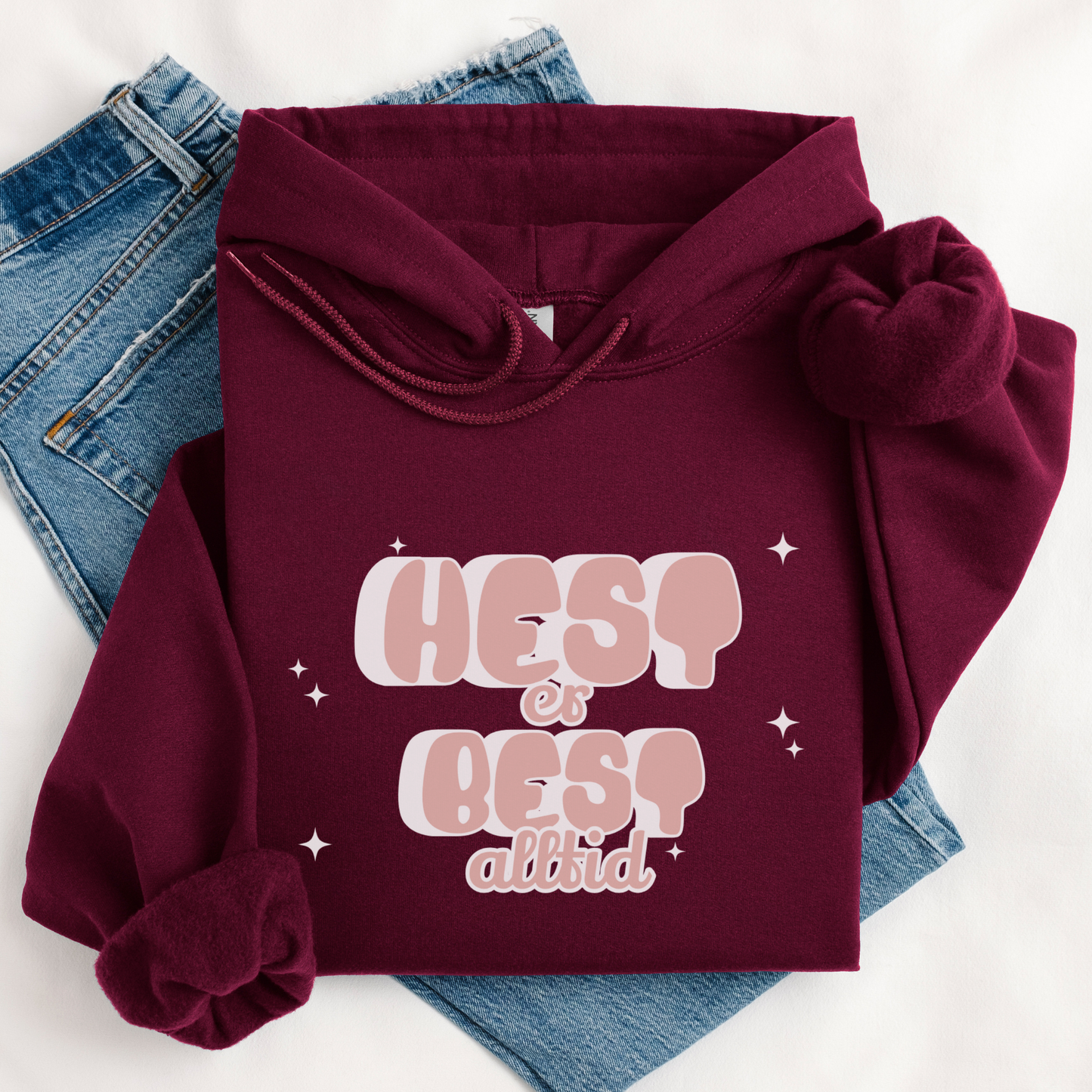 Hettegenser | Hest er best alltid, rosa | Unisex