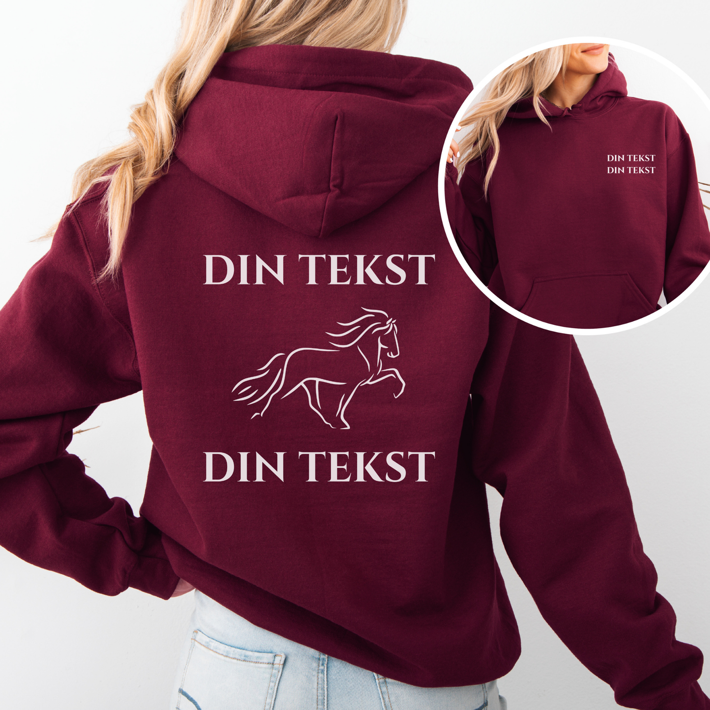 Personlig Hettegenser | Islandshest | Unisex