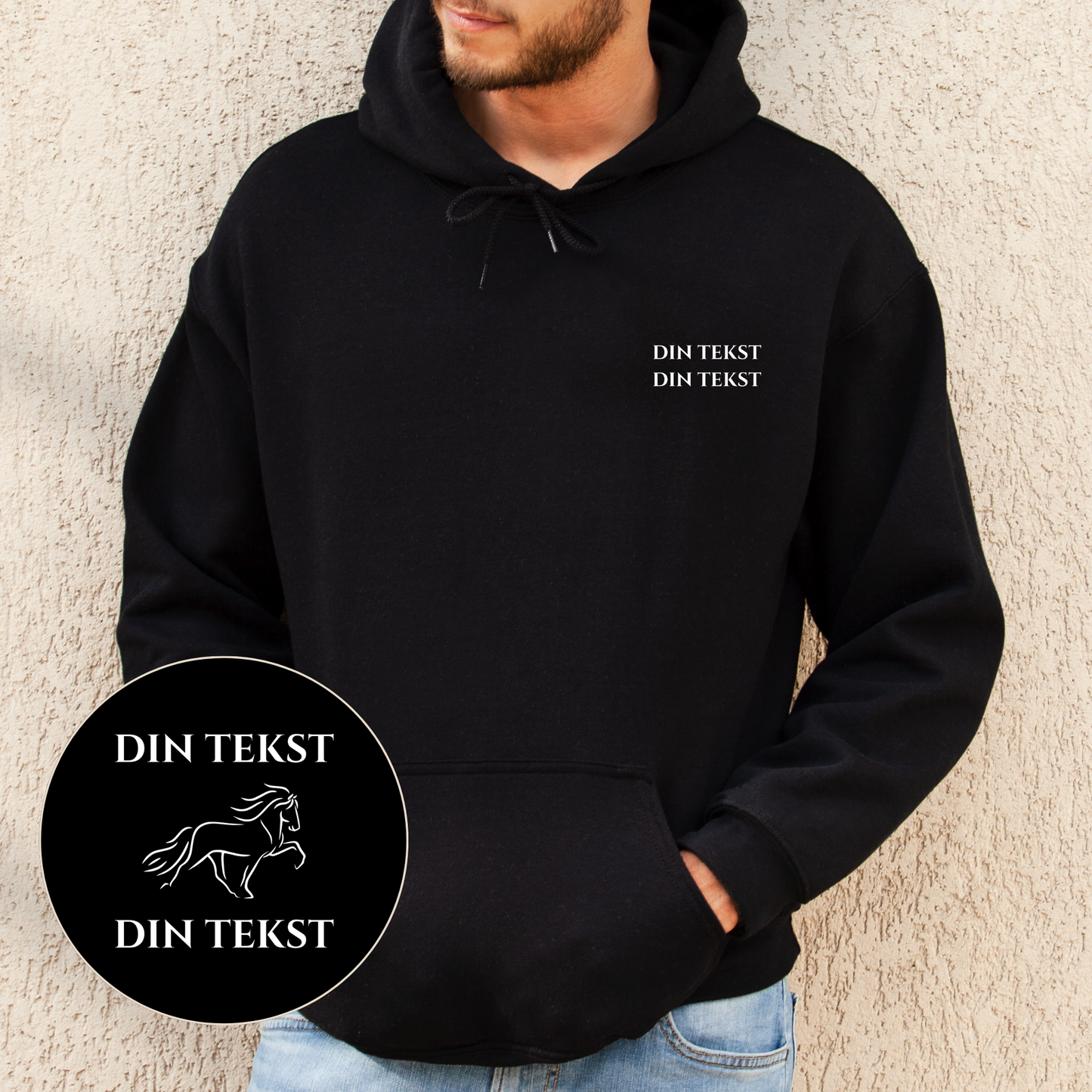 Personlig Hettegenser | Islandshest | Unisex