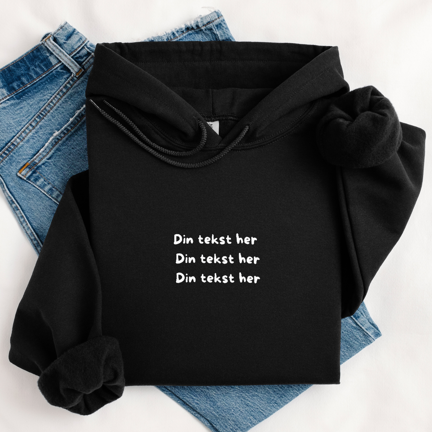 Hettegenser | Personlig brodert tekst | Unisex