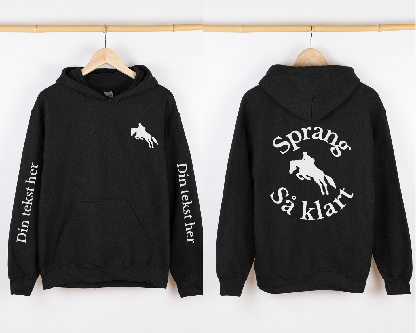 Sprang så klart | Personlig hettegenser hest | Unisex