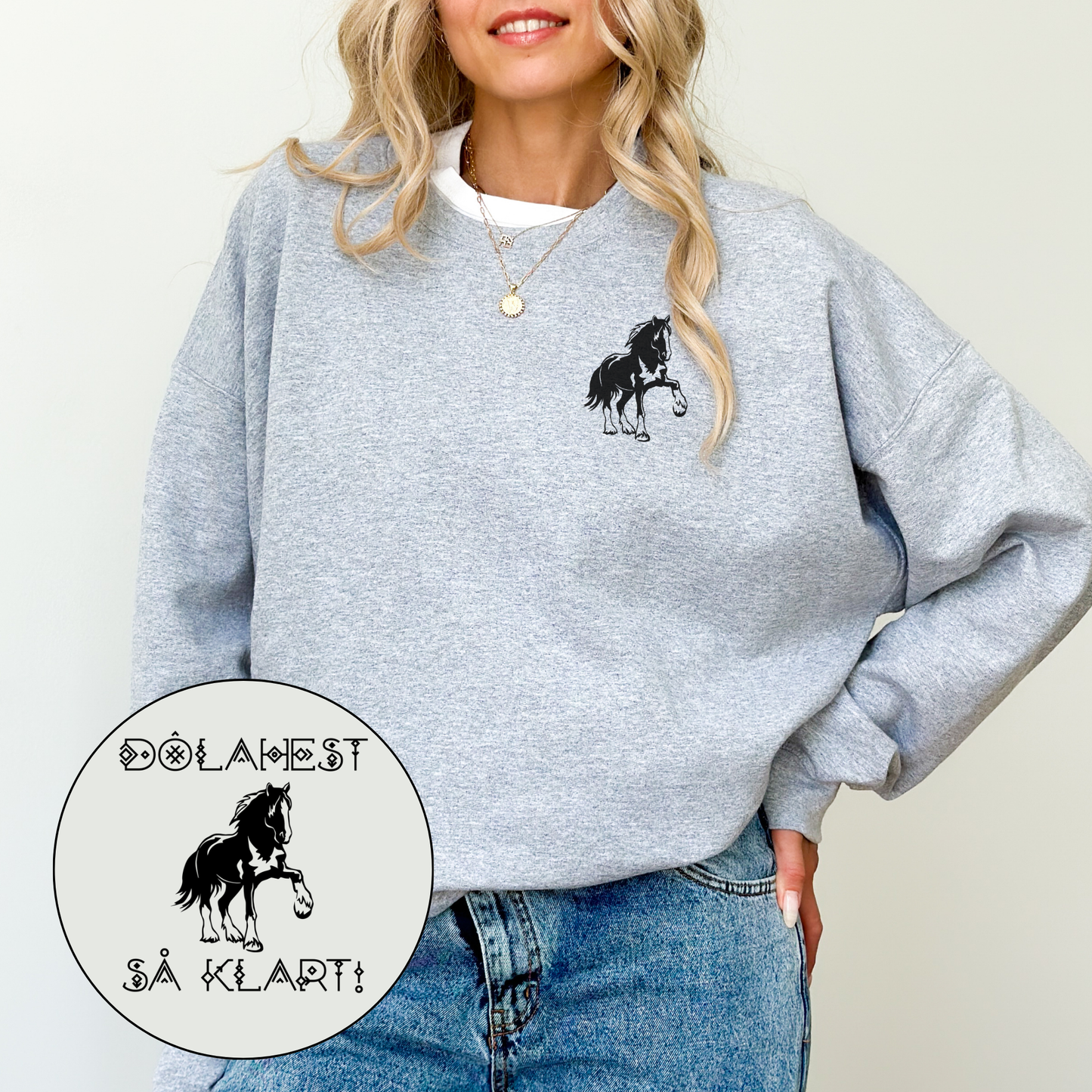 Dølahest så klart | Genser hest | Unisex 1