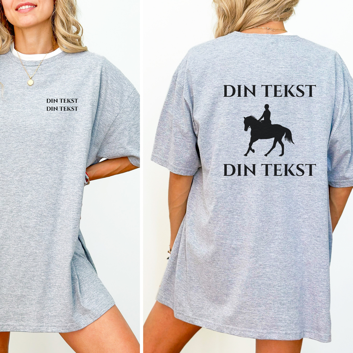 Personlig T-skjorte | Dressurhest | Unisex