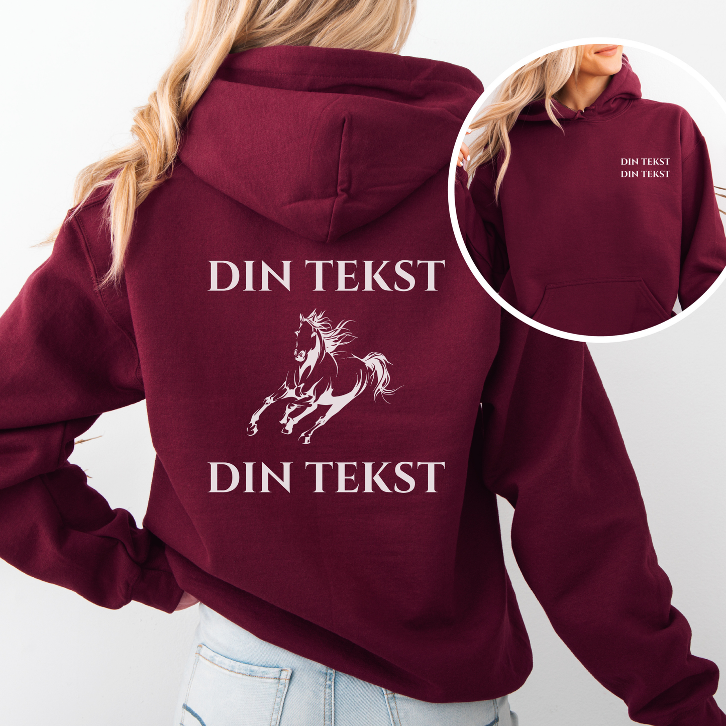 Personlig Hettegenser | Hest i galopp | Unisex