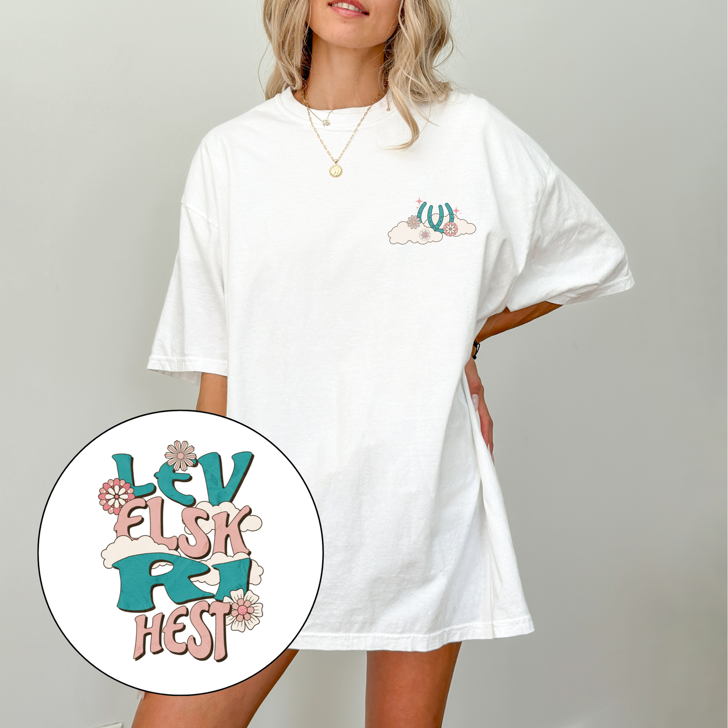 T-skjorte | Lev, elsk, ri hest | Unisex
