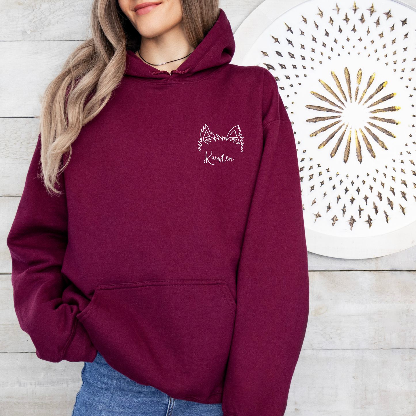 Hundeører | Personlig hettegenser hund | Unisex