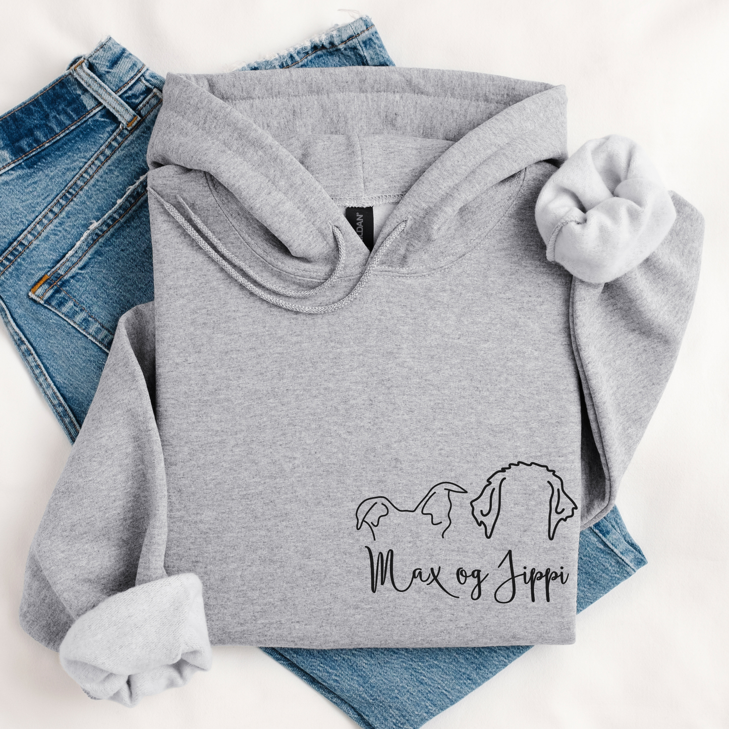 Hundeører | Personlig hettegenser hund | Unisex