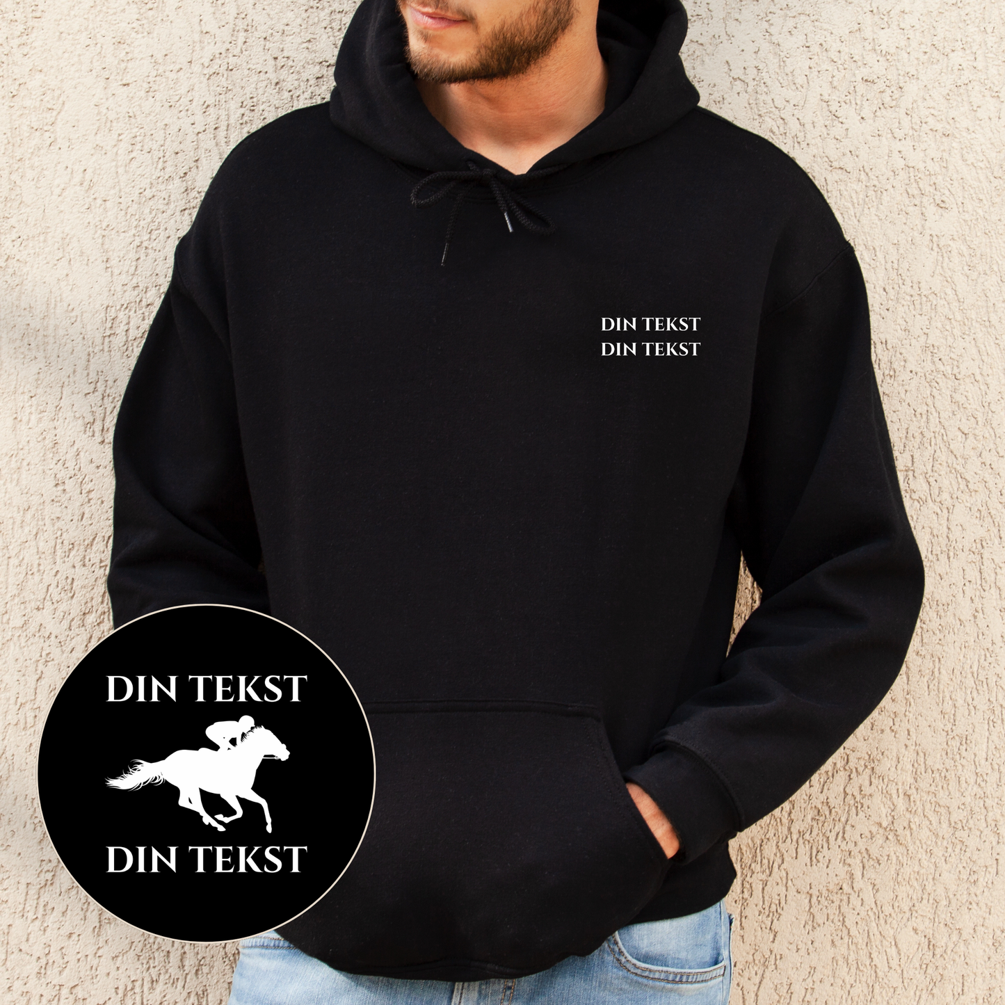Personlig Hettegenser | Galopphest | Unisex