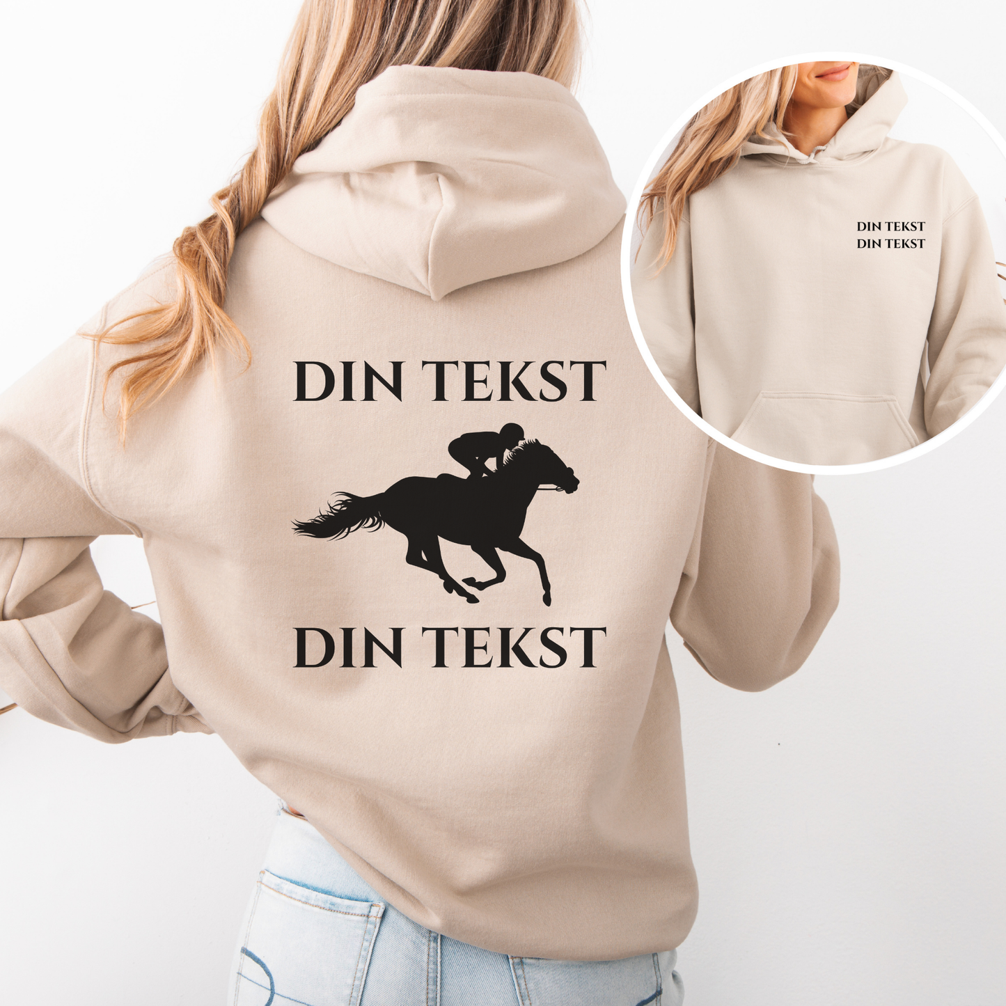 Personlig Hettegenser | Galopphest | Unisex