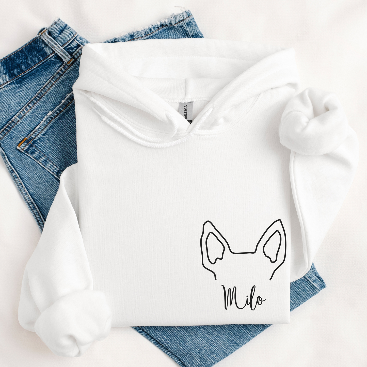 Hundeører | Personlig hettegenser hund | Unisex