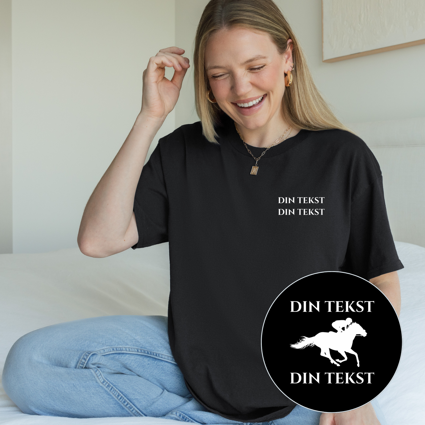 Personlig T-skjorte | Galopphest | Unisex