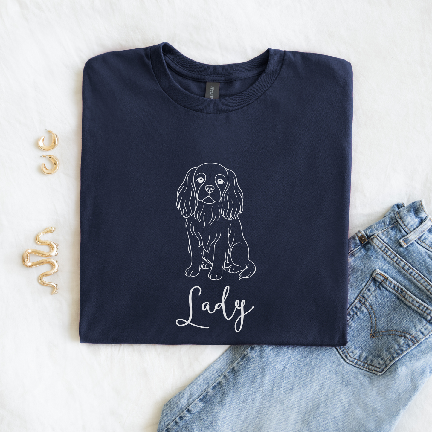 Hund med tekst | Personlig t-skjorte hund | Unisex