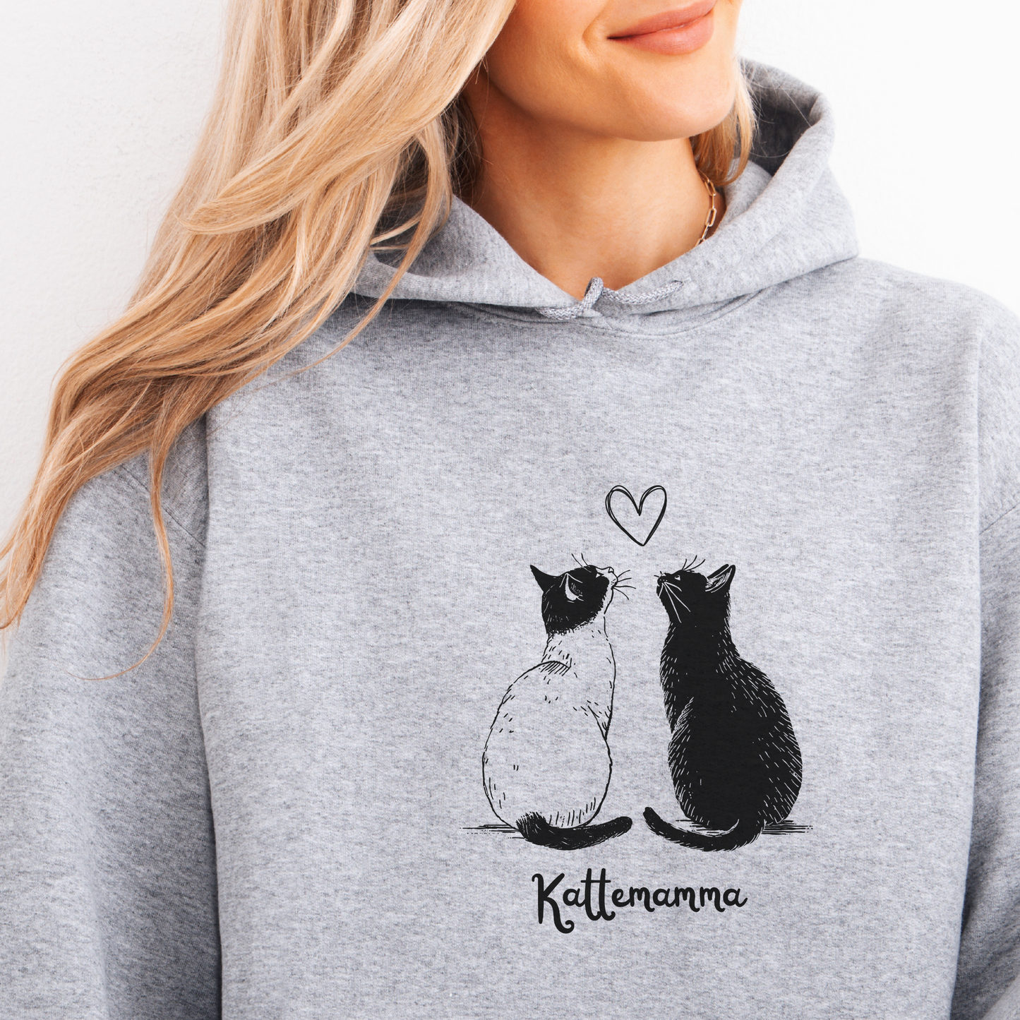 Hettegenser, Katt | Kattemamma Hoodie