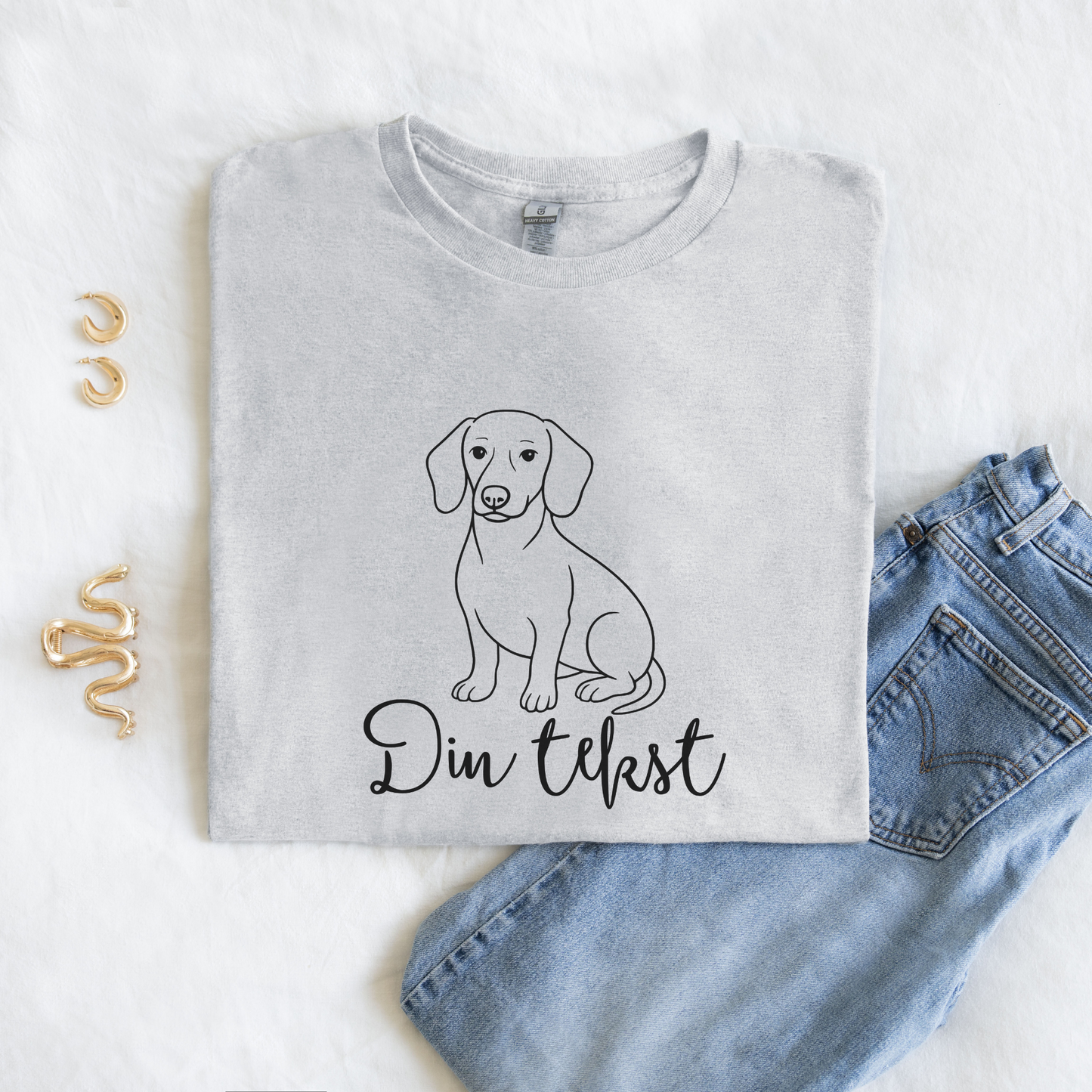 Hund med tekst | Personlig t-skjorte hund | Unisex