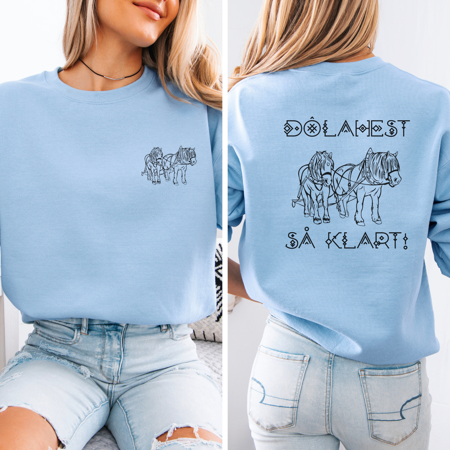 Dølahest så klart | Genser hest | Unisex 3