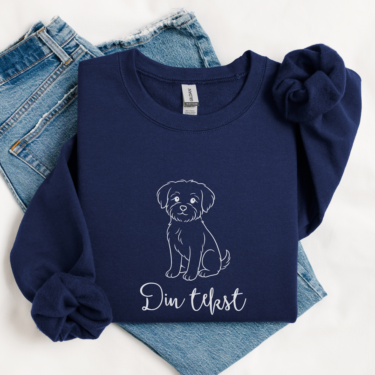 Hund med tekst | Personlig genser hund | Unisex