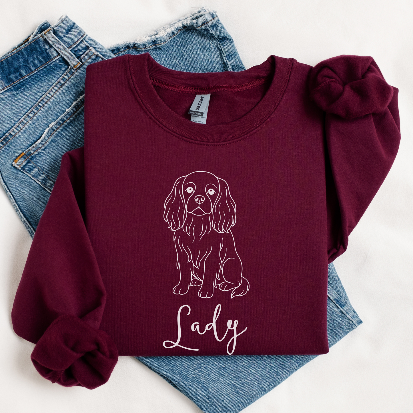 Hund med tekst | Personlig genser hund | Unisex