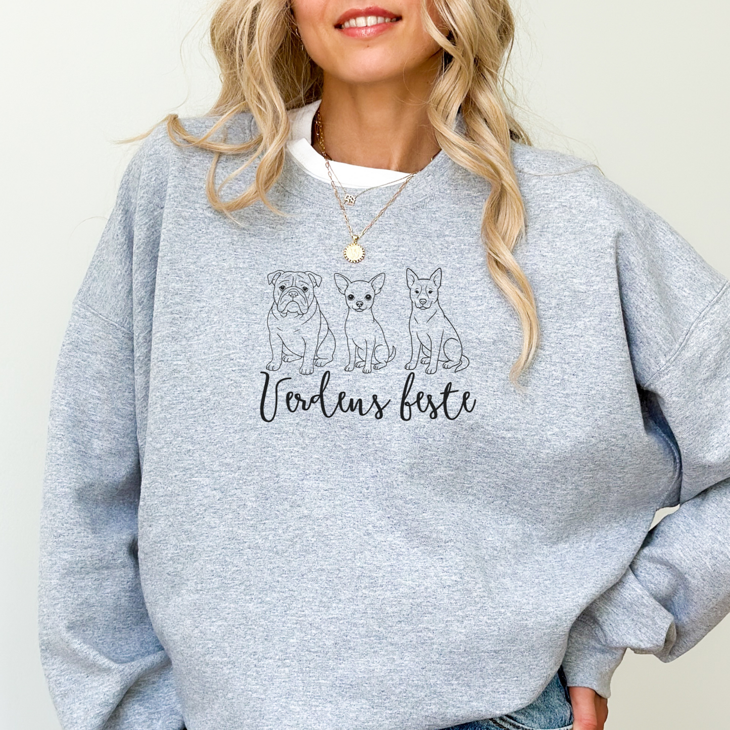 Hund med tekst | Personlig genser hund | Unisex