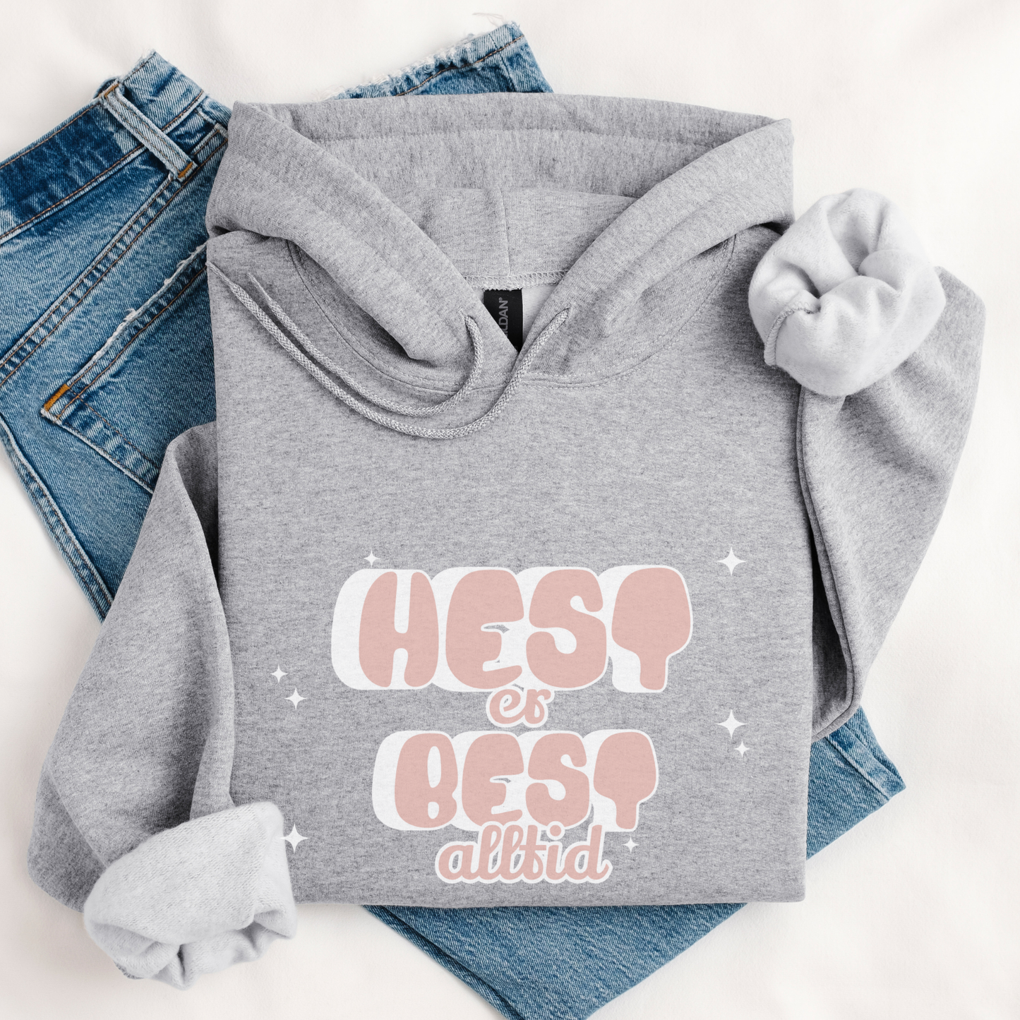 Hettegenser | Hest er best alltid, rosa | Unisex