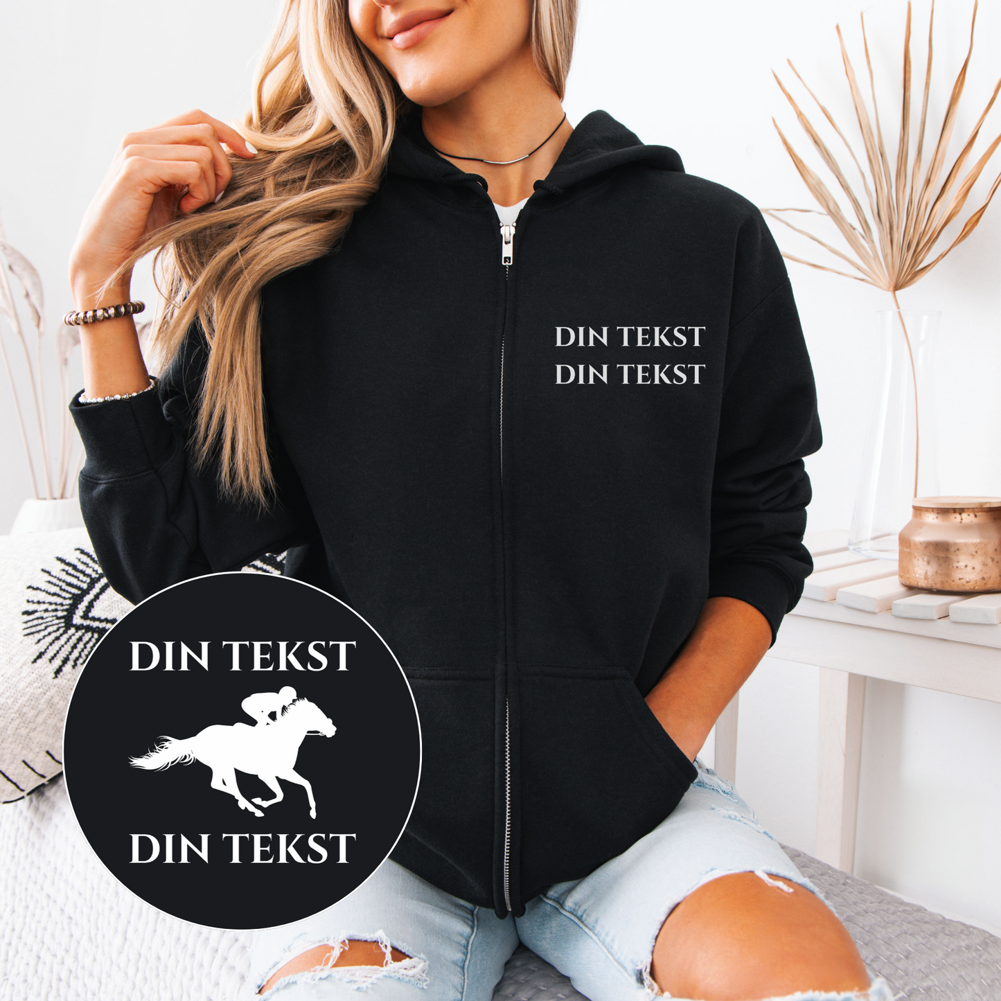 Personlig Hettejakke | Galopphest | Unisex