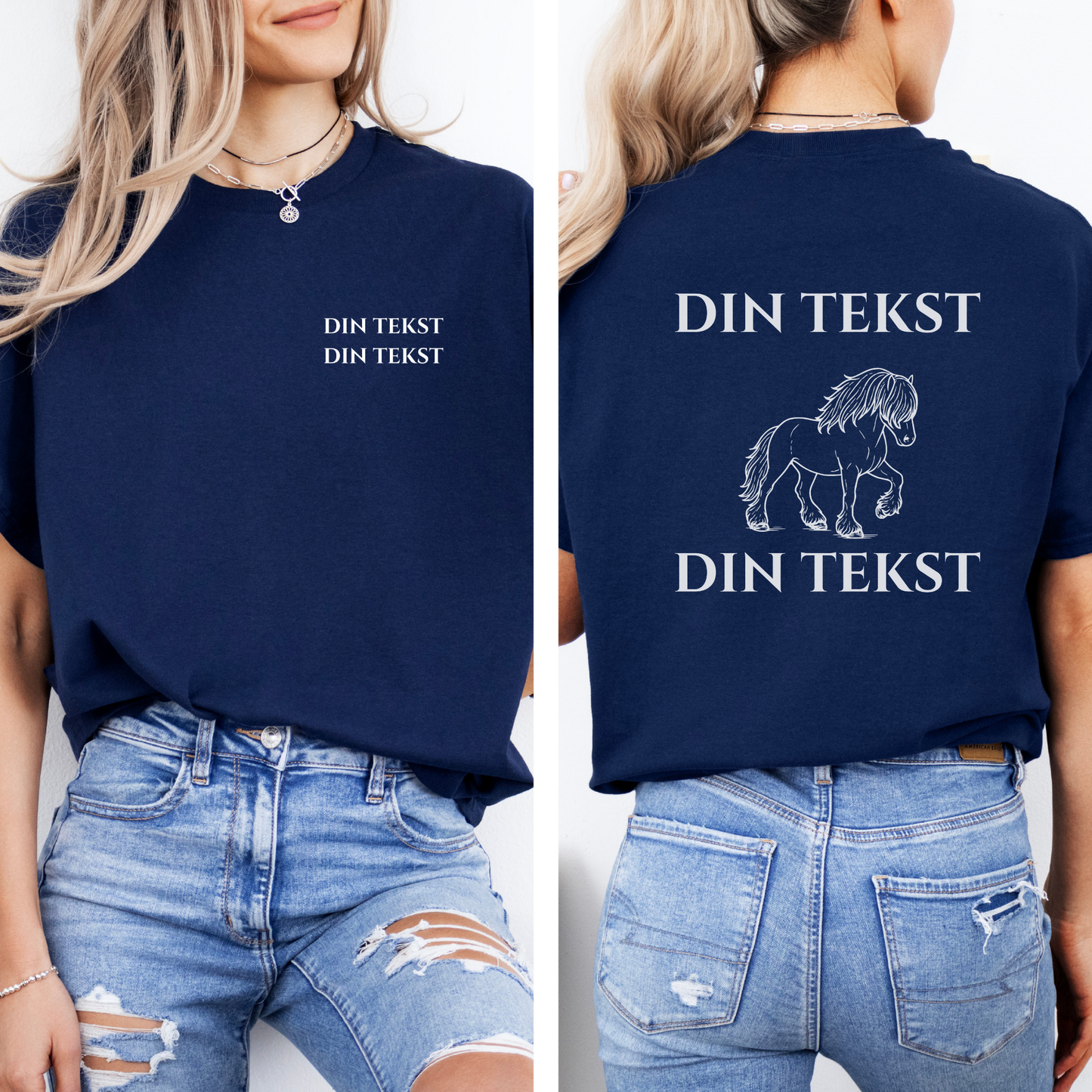 Personlig T-skjorte | Dølahest | Unisex (2)
