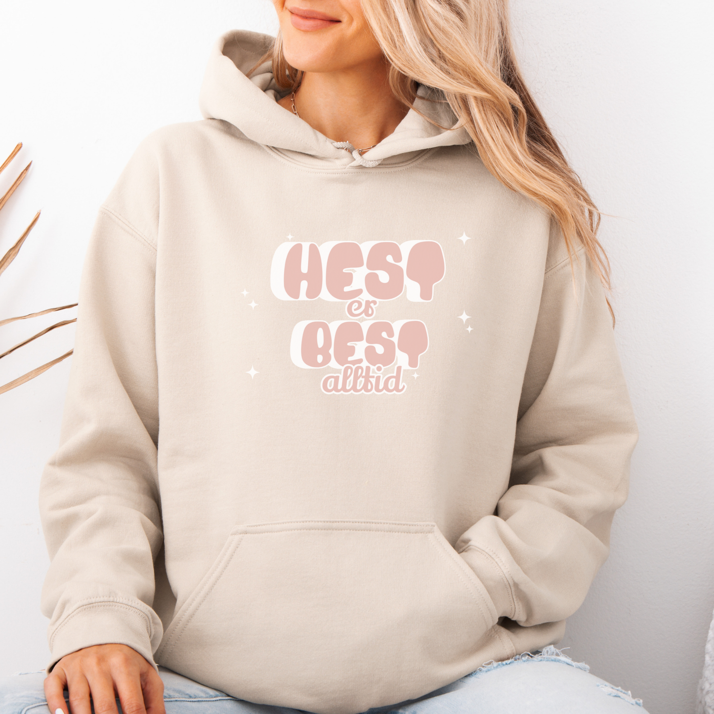 Hettegenser | Hest er best alltid, rosa | Unisex