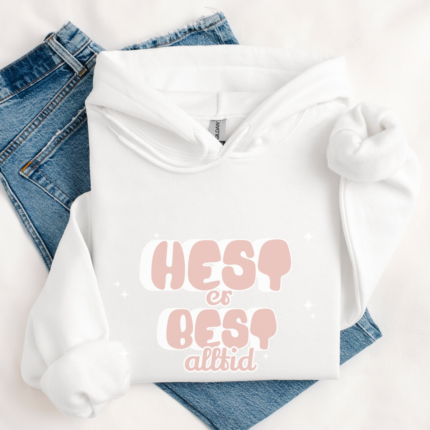 Hettegenser | Hest er best alltid, rosa | Unisex
