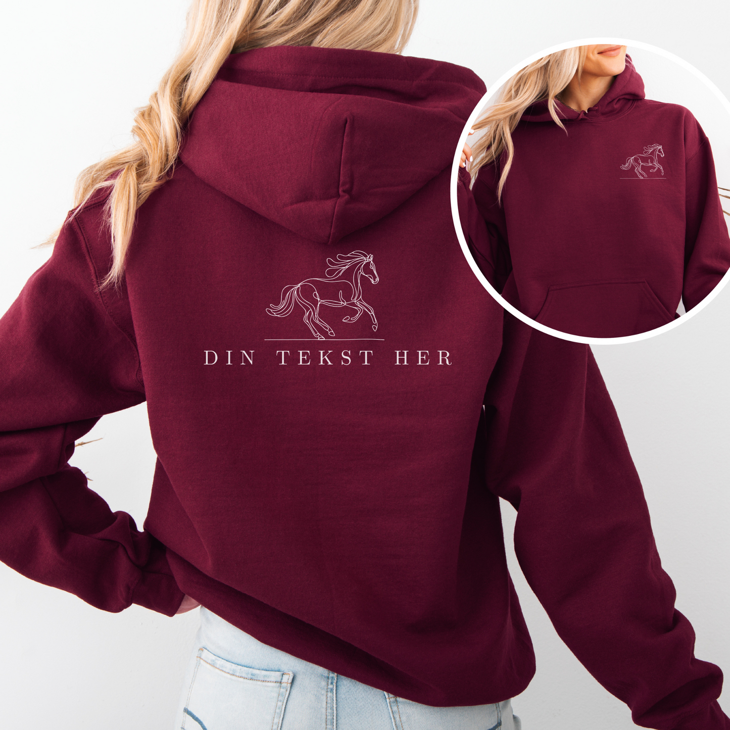Personlig hestegenser | Hettegenser med navn | Unisex