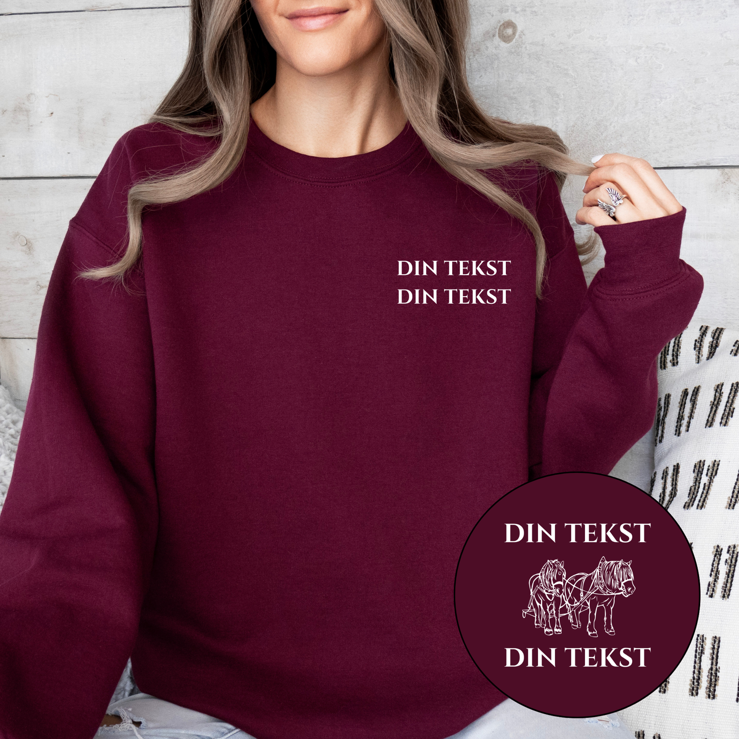 Personlig Genser | Dølahest | Unisex (3)