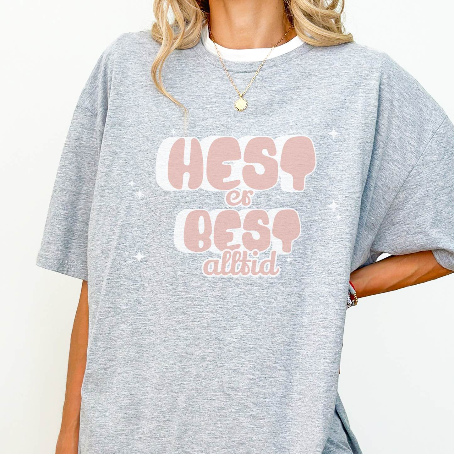 T-skjorte | Hest er best, alltid (rosa) | Unisex