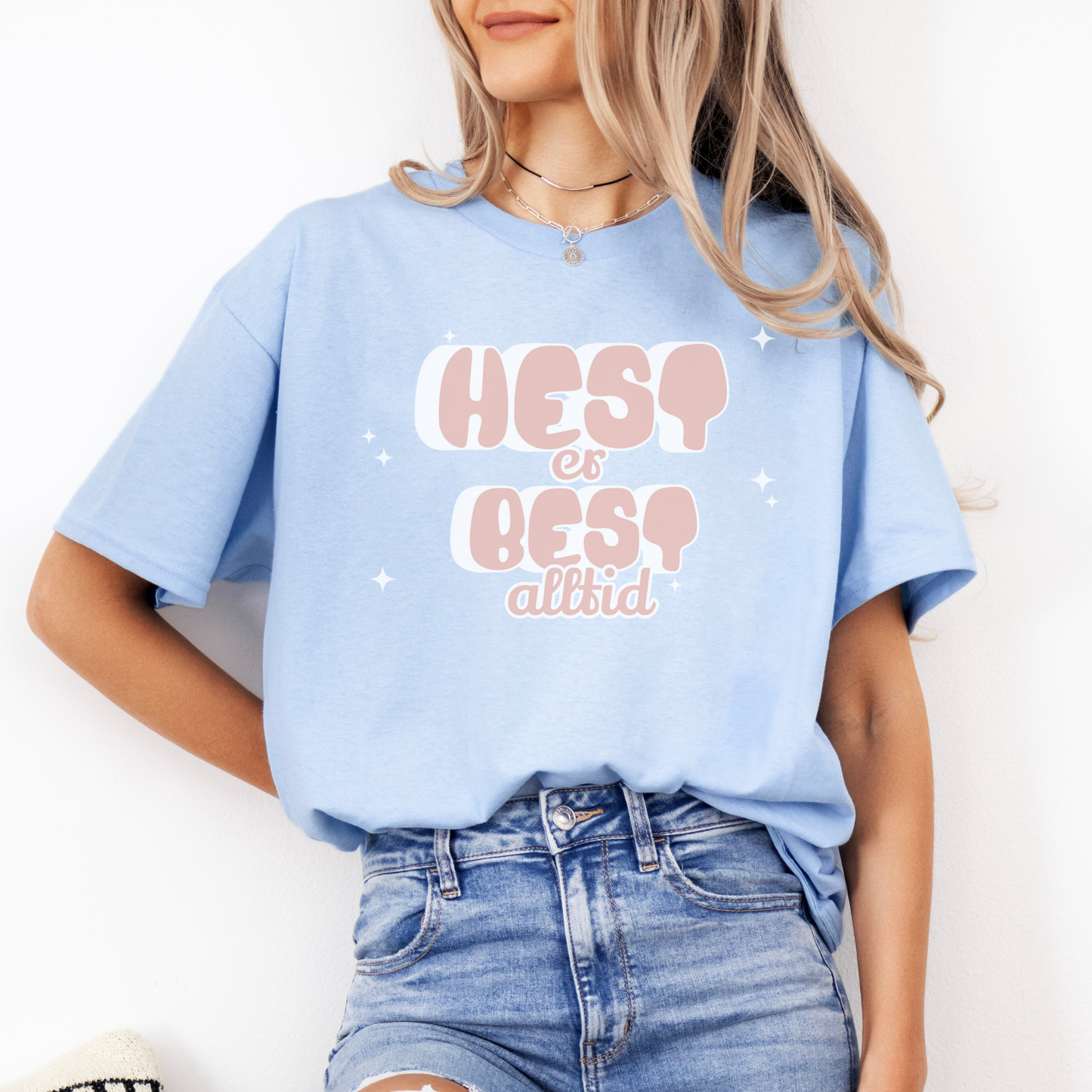 T-skjorte | Hest er best, alltid (rosa) | Unisex