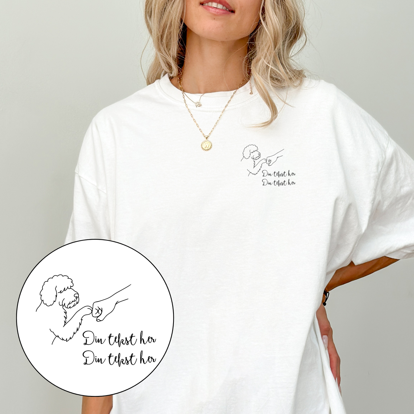 Hund fist bump | Personlig t-skjorte hund | Unisex