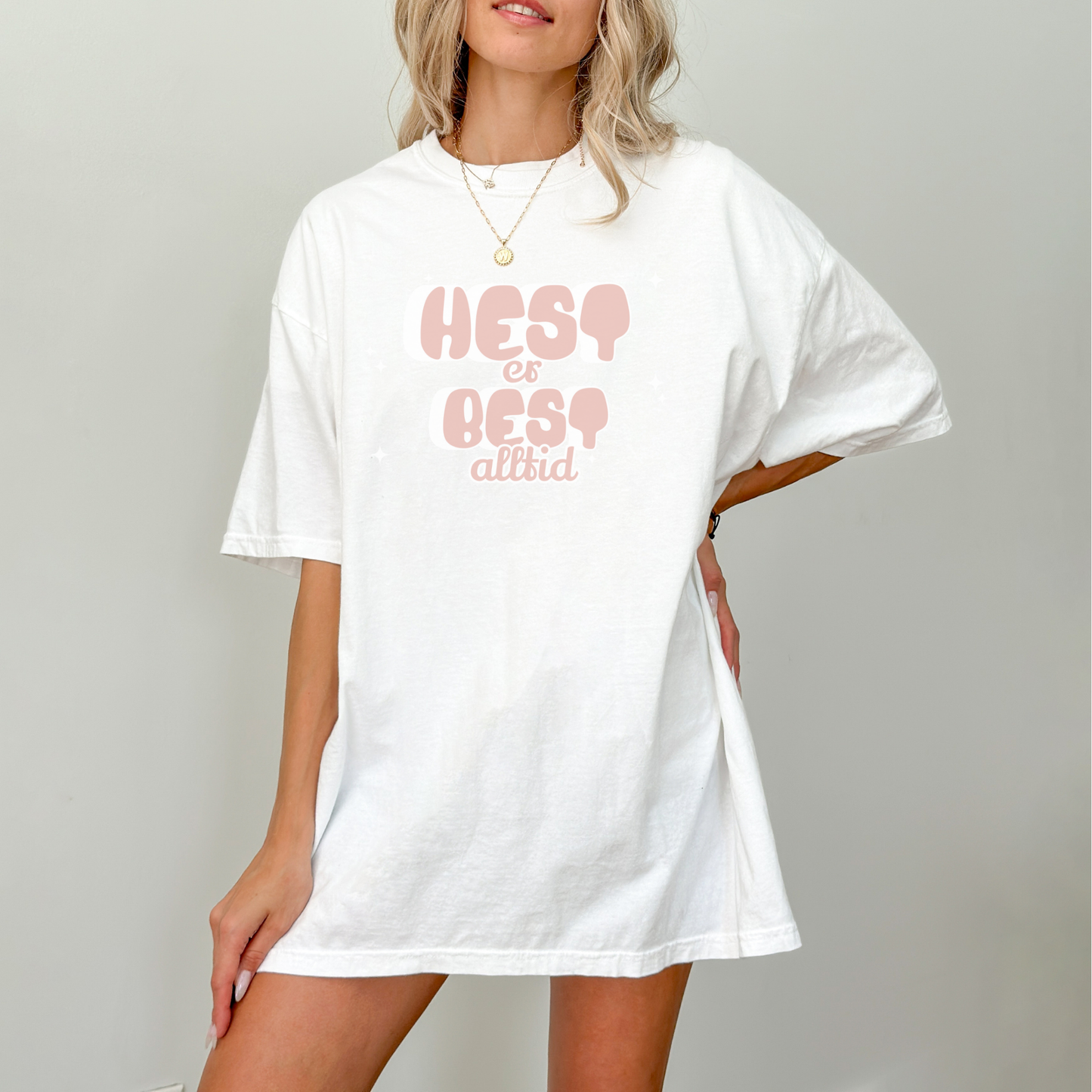 T-skjorte | Hest er best, alltid (rosa) | Unisex