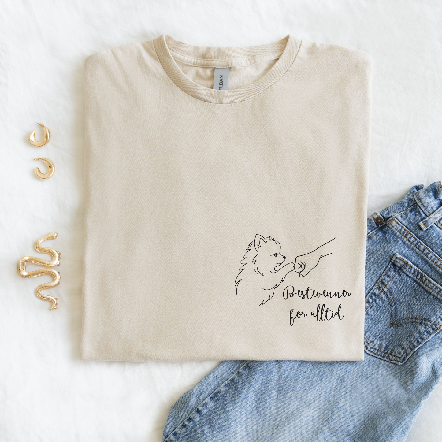 Hund fist bump | Personlig t-skjorte hund | Unisex