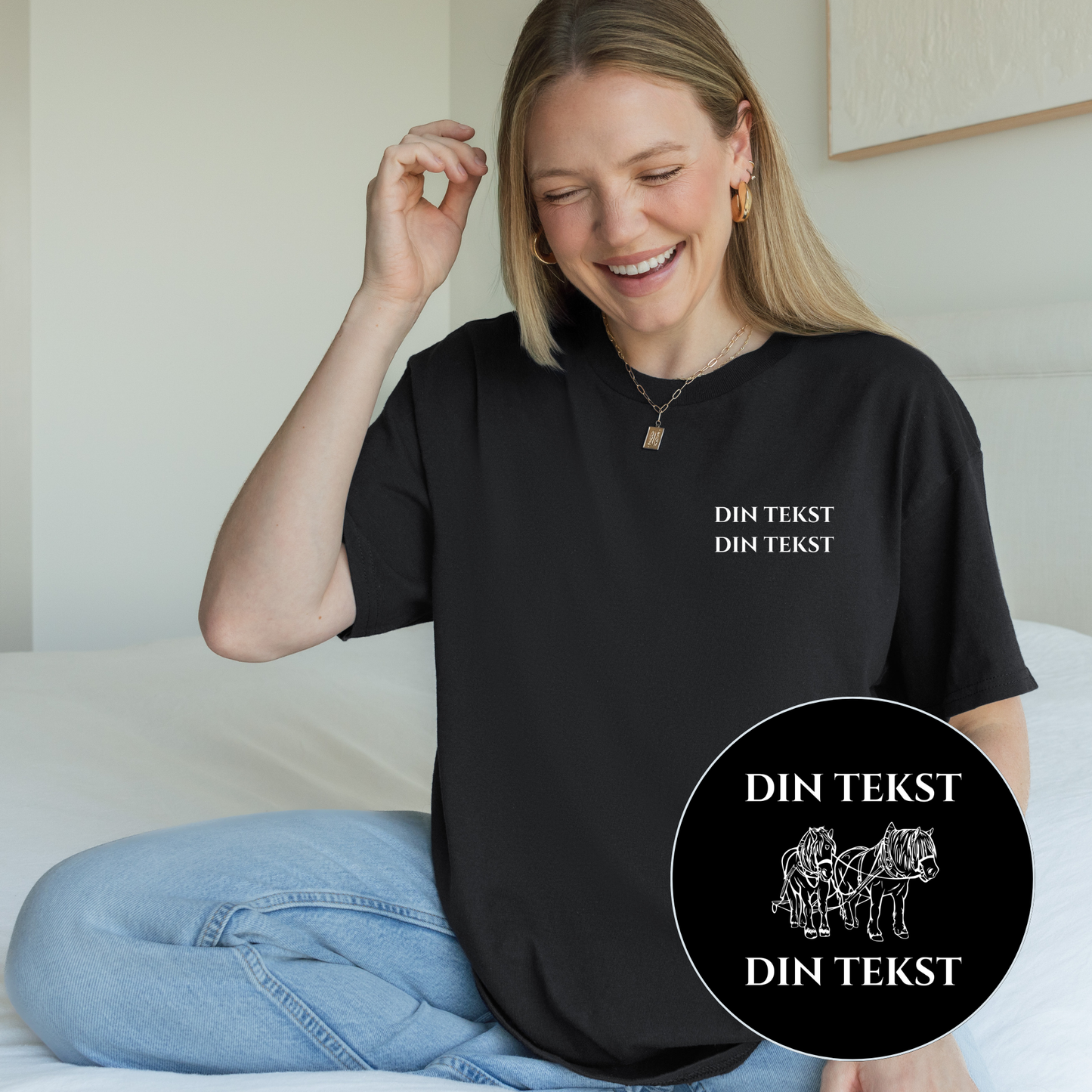 Personlig T-skjorte | Dølahest | Unisex (3)