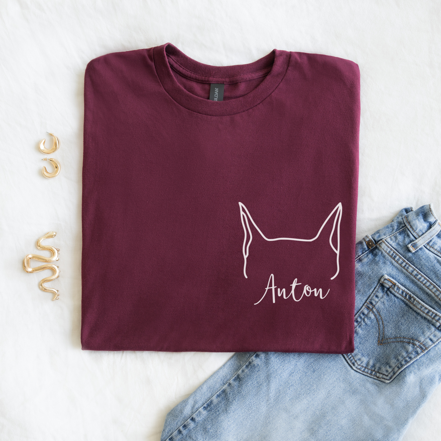 Hundeører | Personlig t-skjorte hund | Unisex