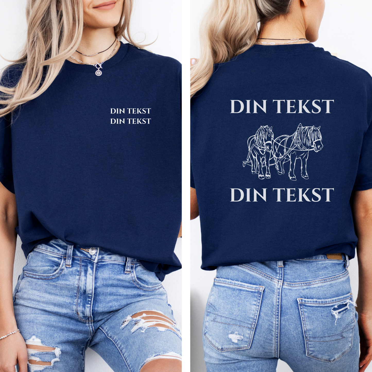 Personlig T-skjorte | Dølahest | Unisex (3)