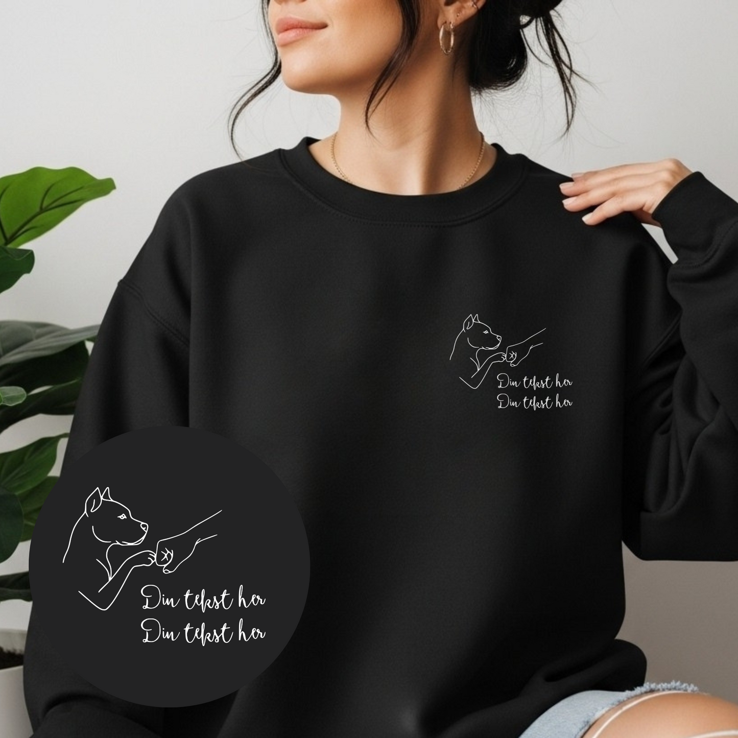 Hund fist bump | Personlig genser hund | Unisex