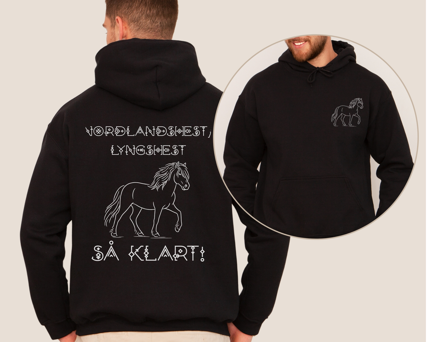 Hettegenser Nordlandshest/Lyngshest | Nordlandshest/Lyngshest så klart! | Unisex