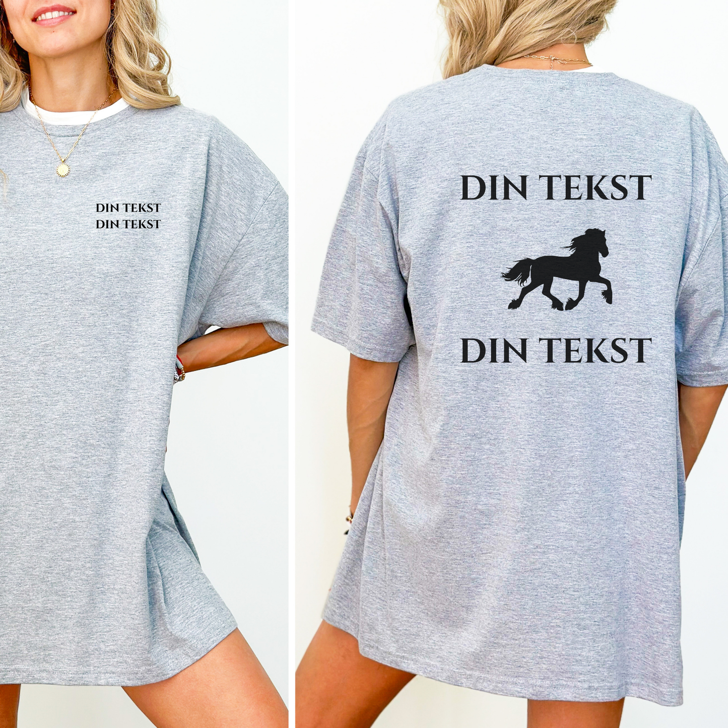 Personlig T-skjorte | Traverhest | Unisex (1)