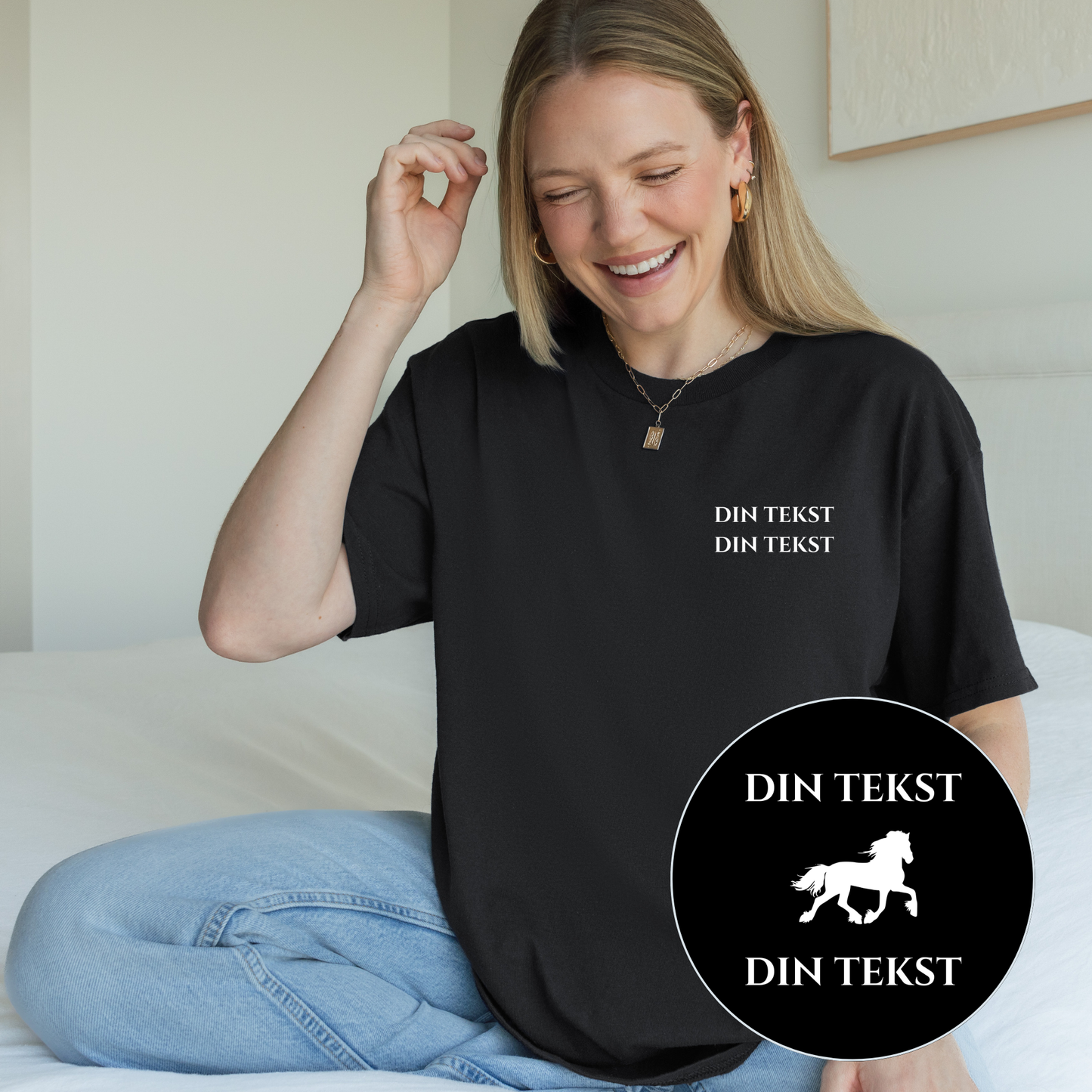 Personlig T-skjorte | Traverhest | Unisex (1)