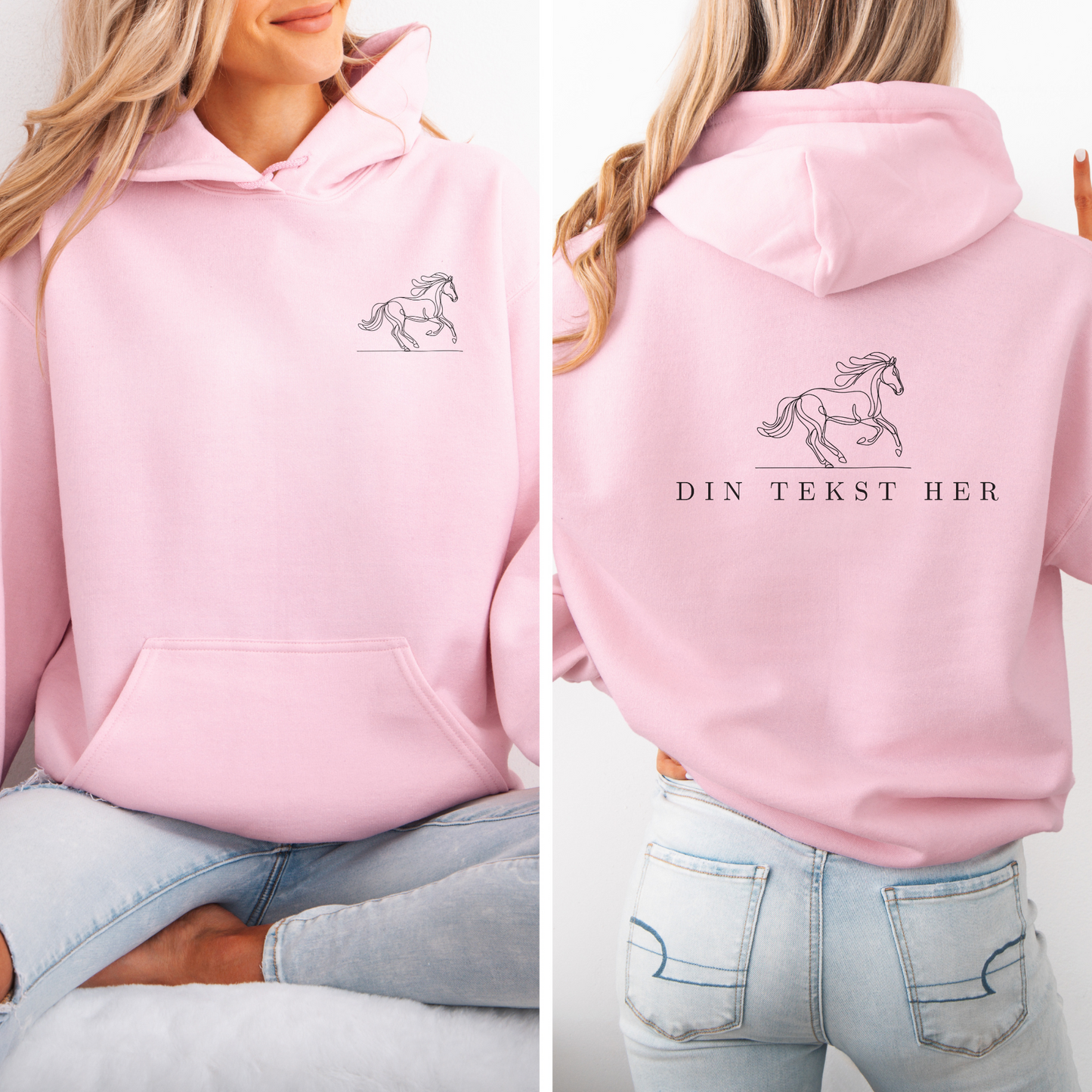 Personlig hestegenser | Hettegenser med navn | Unisex
