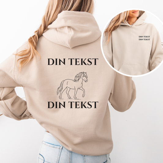 Personlig Hettegenser | Nordlandshest/Lyngshest | Unisex