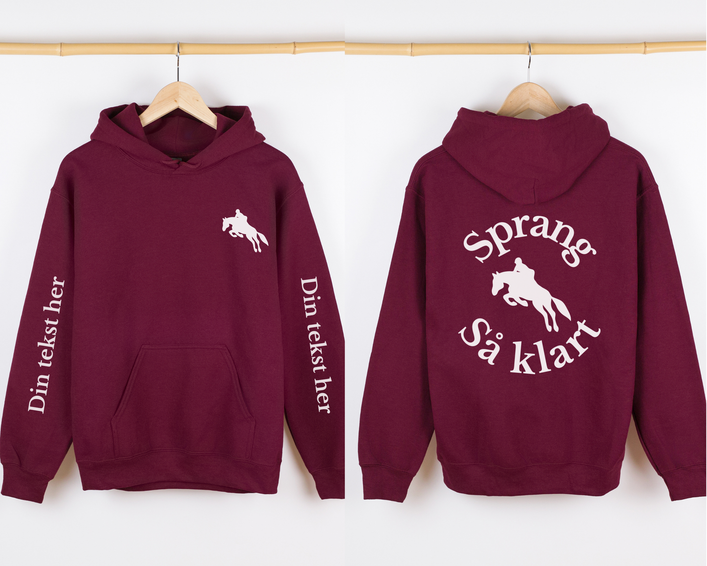 Sprang så klart | Personlig hettegenser hest | Unisex