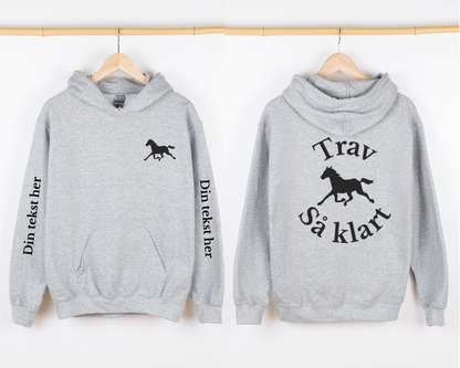 Trav så klart | Personlig hettegenser hest | Unisex