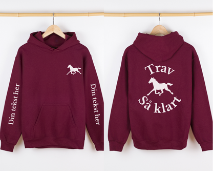 Trav så klart | Personlig hettegenser hest | Unisex